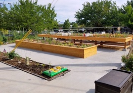 The new accessible universal garden with raised planters